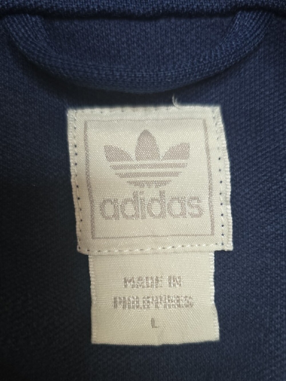 adidas White, Navy & Light Blue Zip-Up Track Jacket - Picture 2 of 3